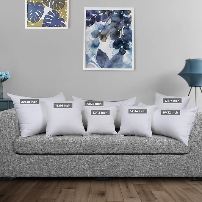 Utopia Bedding Throw Pillows Insert (Pack of 2, White) - 16 x 16 Inches Bed and Couch Pillows - Indoor Decorative Pillow