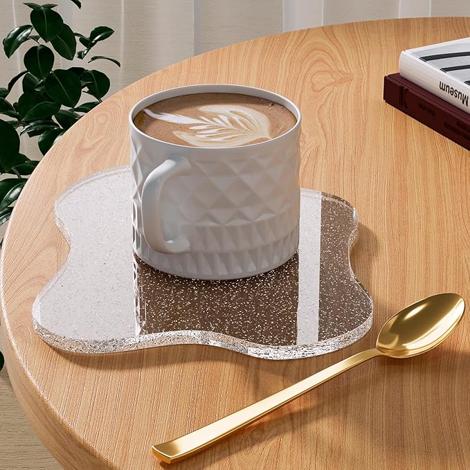 Acrylic Coaster Decorative Plates, Irregular Bar Drink Coaster,Perfect for Tabletop Protection and Accessories Display.