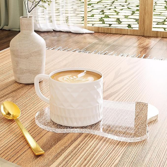 Acrylic Coaster Decorative Plates, Irregular Bar Drink Coaster,Perfect for Tabletop Protection and Accessories Display.