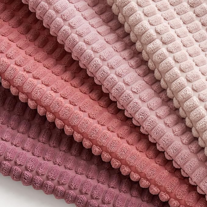 MIULEE Aesthetic Pink Home Decor Pillow Covers 18x18 Inch Set of 4 Romantic Sweet Soft Throw Pillows Coquette Room Decor Corduroy Couch Pillowcases for Sofa Livingroom Bed