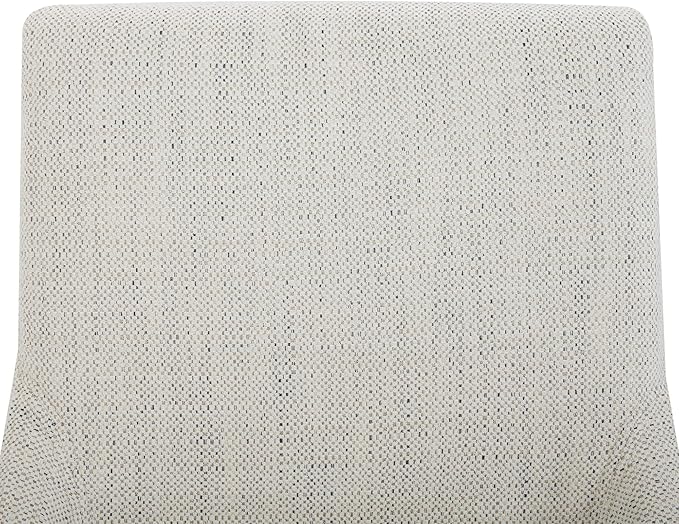 CHITA Counter Height Swivel Bar Stools Set of 4, FSC Certified Upholstered Fabric Barstool Chairs with Back, 26.8" H Seat Height, Fabric in Ivory