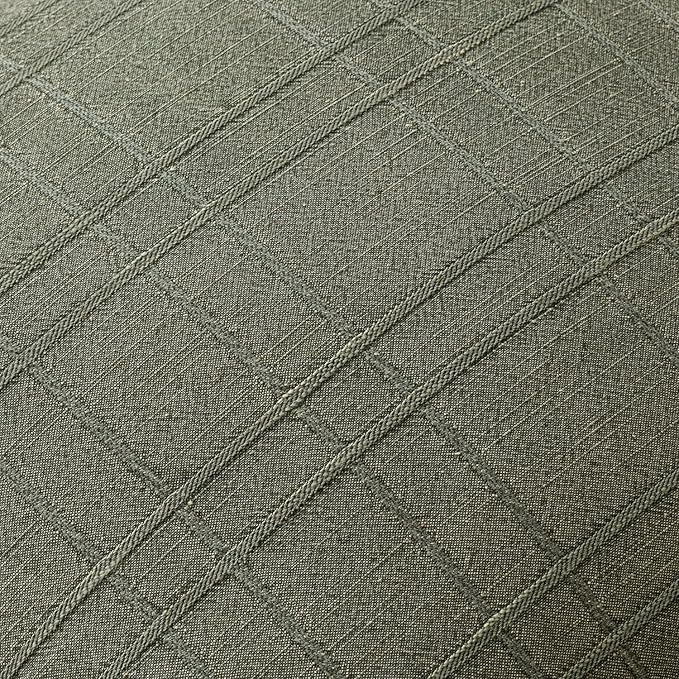 MIULEE Decorative Linen Check Throw Pillow Covers Neutral Farmhouse Vintage Pillow Covers 16x16 Set of 2 Boho Modern Home Decor for Sofa Couch Bedroom Cushion Olive Green