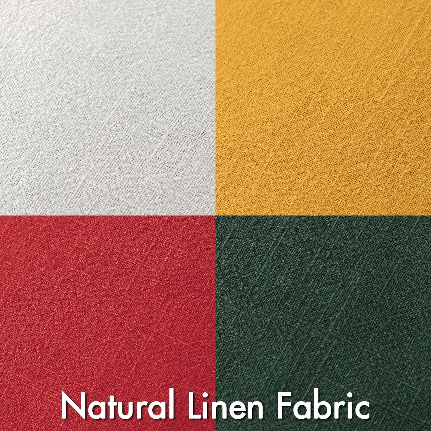 MIULEE Christmas Red/Green Linen Pillow Covers Pack of 4 Decorative Natural Solid Throw Pillow Covers Soft Accent Boho Farmhouse Couch Pillowcases Home Decor for Living Room Bed Sofa 20x20 Inch