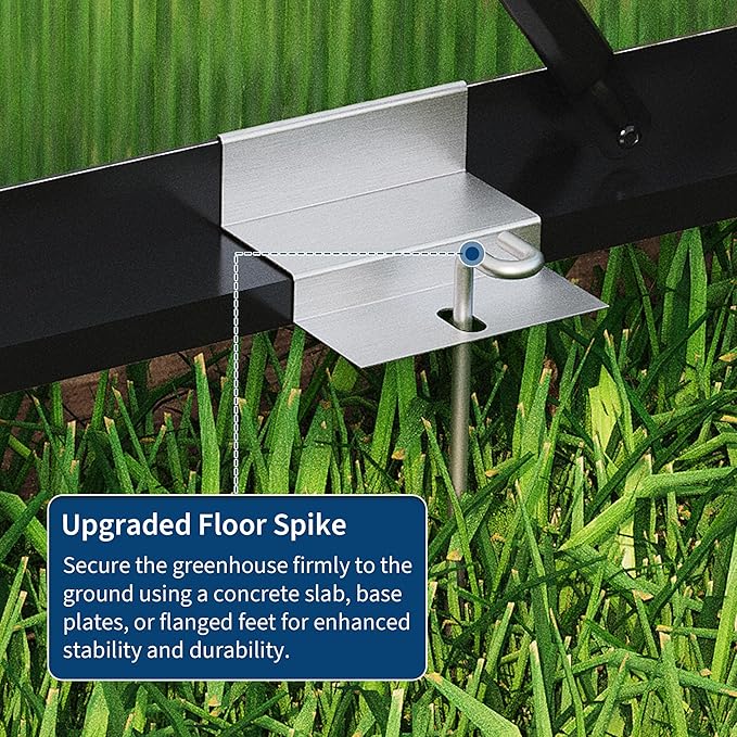 6 x 10 FT Greenhouse, Greenhouses for Outside, Polycarbonate Greenhouse with Aluminum Frame, Lockable Door and Ajustable Roof Vent for Backyard, Green Houses for Outside Garden Backyard, Patio