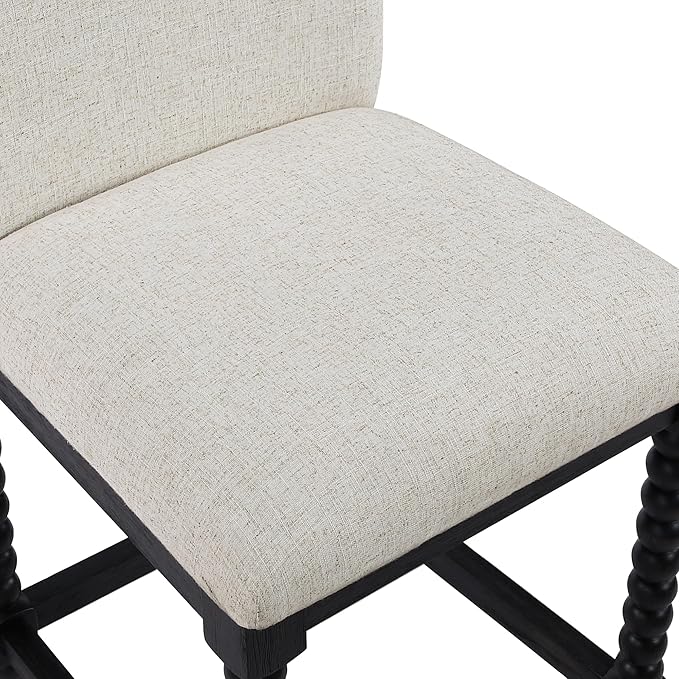 DUHOME Spindle Counter Stool with Padded Spring Seat,Wooden Bar Stools Farmhouse 26 Inch Counter Height Stools Chairs with Spindle Back for Kitchen Island