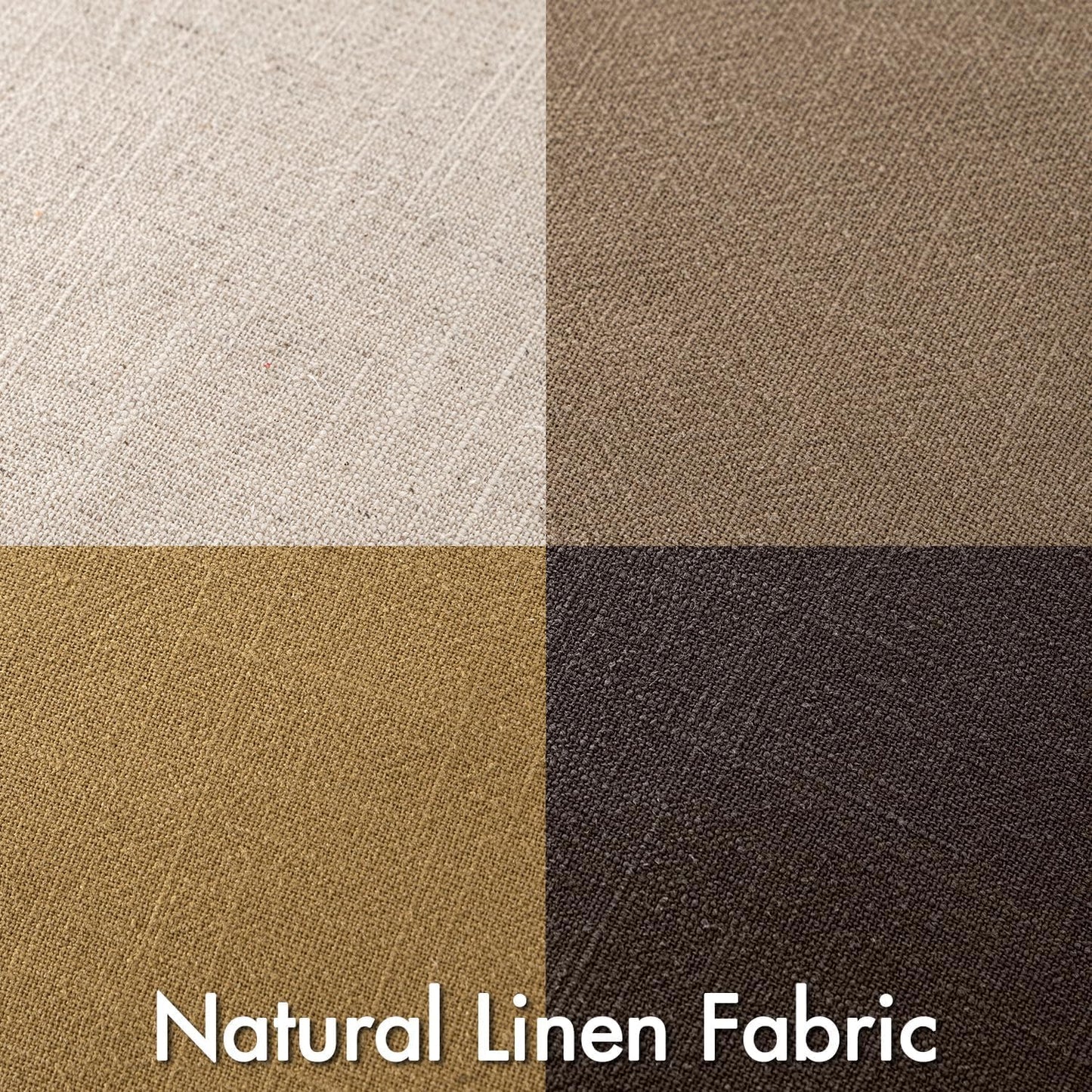 MIULEE Neutral Gold/Brown Linen Pillow Covers Pack of 4 Decorative Nautral Solid Throw Pillow Covers Soft Accent Boho Farmhouse Couch Pillowcases Modern Home Decors for Living Room Bed Sofa 24x24 Inch