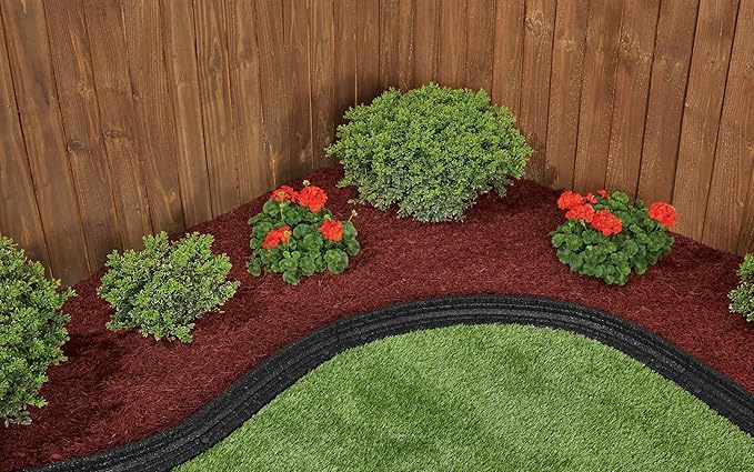Rubberific Premium Shredded Rubber Mulch for Gardens, Lawns, and Landscaping | Long Lasting Color | Looks Like Natural Wood Mulch (75 CU. FT. - 1,350 LBS, Red)