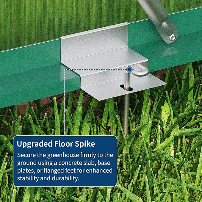 6 x 10 FT Greenhouse, Greenhouses for Outside, Polycarbonate Greenhouse with Aluminum Frame, Lockable Door and Ajustable Roof Vent for Backyard, Green Houses for Outside Garden Backyard, Patio