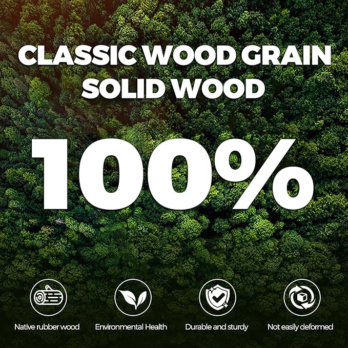 OGMILL 27.6" Small Square Dining Table for 2, Space-Saving Natural Kitchen Dinner Table Rustic Wood Mid Century Modern Table with Solid Wood Leg for Small Spaces