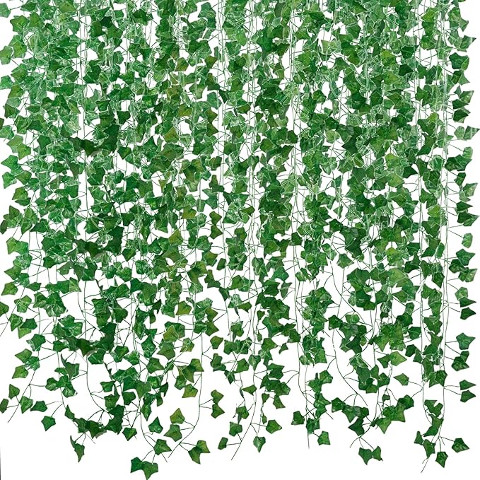 Fake Vines for Room Decor(96Pack689Ft) Aesthetic Artificial Plant Ivy Leaves Hanging Greenery Garlands for Home Bedroom Wall Wedding Christmas Party Office patio Indoor, Outdoor Garden Décor