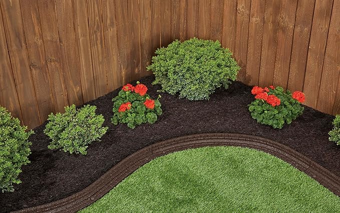 Rubberific Premium Shredded Rubber Mulch for Gardens, Lawns, and Landscaping | Long Lasting Color | Looks Like Natural Wood Mulch (0.8 Cu. Ft. - 16 LBS, Brown)