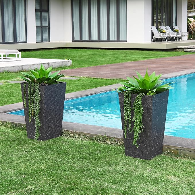 Artificial Plants Fake Agave Succulent Plant 28 Inch Big Size Faux Succulents Stems for Indoor Outdoor Realistic & Natural Home Decor Plants for Office Housewarming 2 Pack