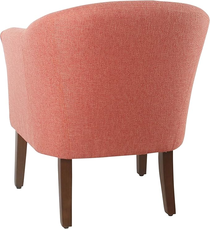 HomePop Barrel Shaped Accent Chair, polyester and wood, Orange