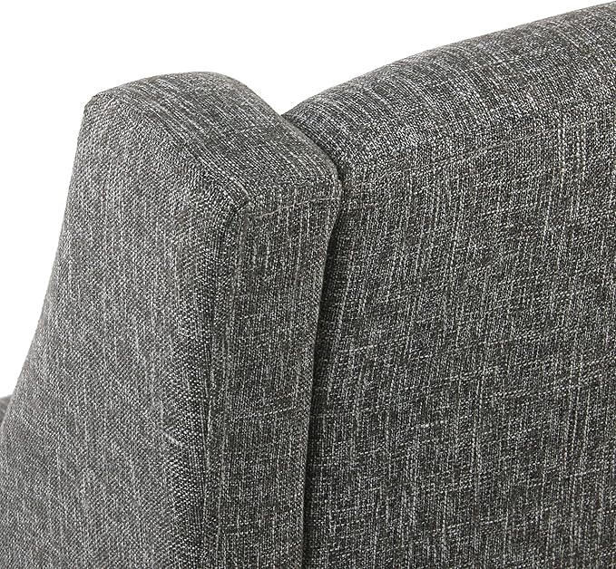Homepop Home Decor | Upholstered Classic Swoop Arm Accent Chair | Accent Chairs for Living Room & Bedroom | Decorative Home Furniture, Slate Grey