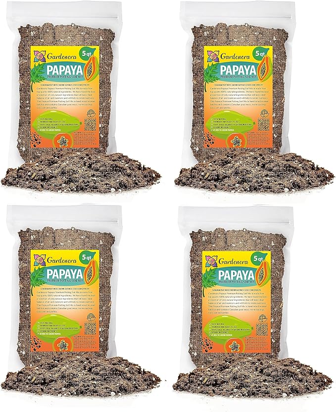 Papaya Plant Potting Mix - Unlock Rich Growth and Flavorful Harvests with Our High-Performance Formula - 20 Quart