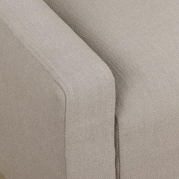 Homepop Home Decor | Upholstered Classic Swoop Arm Accent Chair | Accent Chairs for Living Room & Bedroom | Decorative Home Furniture, Sand Dune