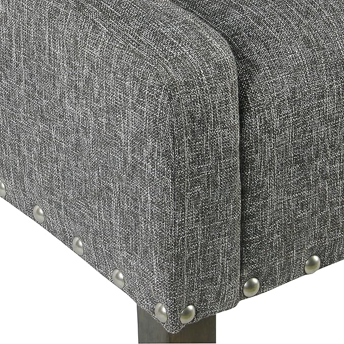 Homepop Home Decor | Upholstered Classic Swoop Arm Accent Chair | Accent Chairs for Living Room & Bedroom | Decorative Home Furniture, Slate Grey