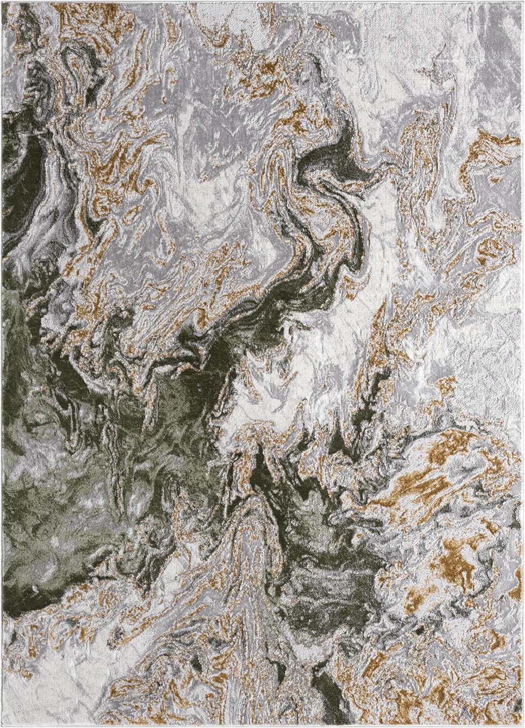 LUXE WEAVERS Marble Swirl Abstract Area Rug, Green 8x10