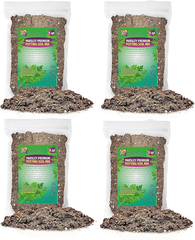 Parsley Plant Potting Soil [20 Quarts] Enhance Flavor and Health with Professional Grade Nutrient-Rich Mix