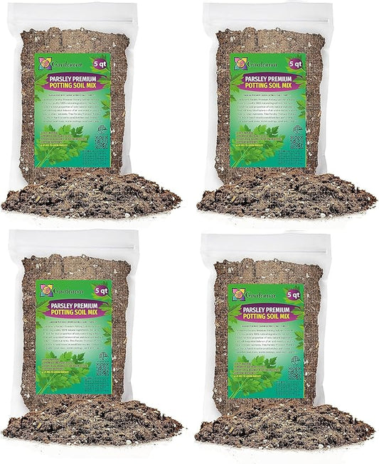 Parsley Plant Potting Soil [20 Quarts] Enhance Flavor and Health with Professional Grade Nutrient-Rich Mix