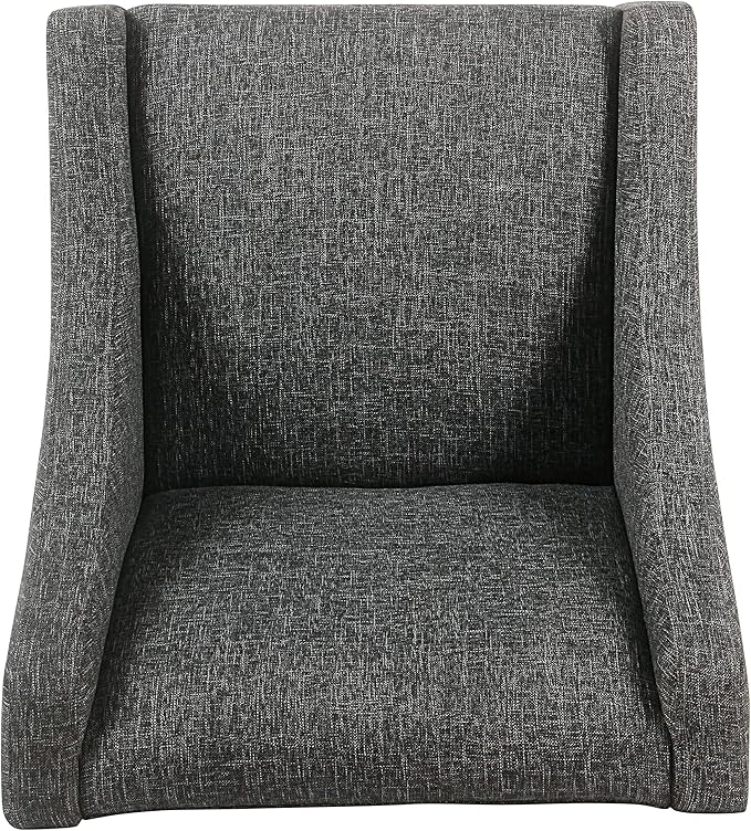 Homepop Home Decor | Upholstered Classic Swoop Arm Accent Chair | Accent Chairs for Living Room & Bedroom | Decorative Home Furniture, Slate Grey