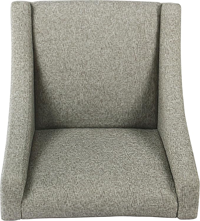 Homepop Home Decor | Upholstered Classic Swoop Arm Accent Chair | Accent Chairs for Living Room & Bedroom | Decorative Home Furniture, Sterling Grey
